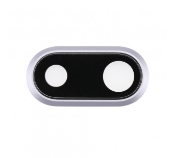 Стекло задней камеры + вспышки для iPhone 8 Plus (серебро)#169484