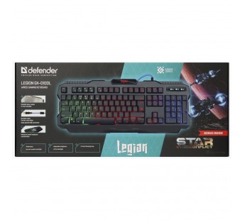Клавиатура DEFENDER Legion GK-010DL, черный, игровая#1133527