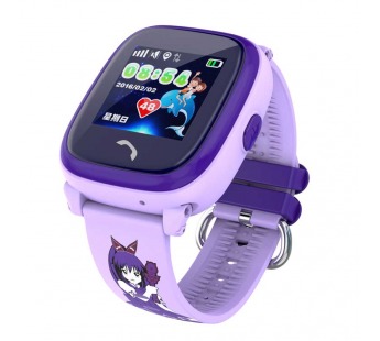 Часы наручные с GPS трекером и функцией телефона DF25 GPS (фиолетовый)#171404