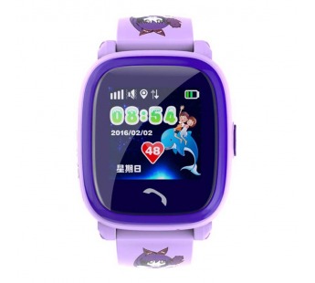 Часы наручные с GPS трекером и функцией телефона DF25 GPS (фиолетовый)#171405