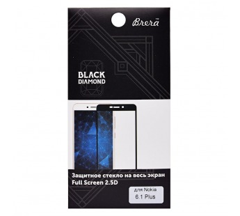 Защитное стекло Full Screen Brera 2,5D для Nokia 6.1 Plus (black)#172006