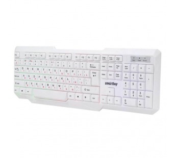 Клавиатура SmartBuy ONE 333, USB, белая, проводная, с подсветкой (1/20)#175359