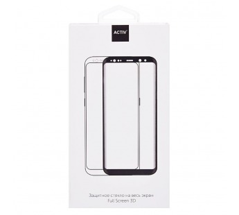 Защитное стекло Full Screen Activ Clean Line 3D для Samsung SM-G925 Galaxy S6 Edge (black)#176810