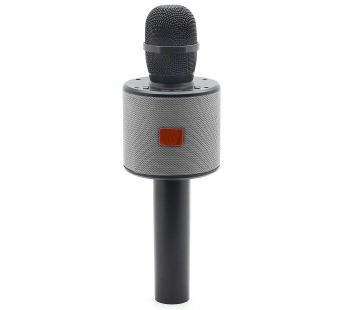 Беспроводной караоке микрофон Handheld KTV Q100 (Bluetooth, колонка, USB) серый#190273