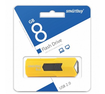 Флеш-накопитель USB 8GB Smart Buy Stream жёлтый#178584
