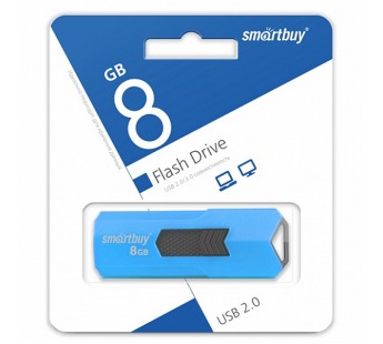 Флеш-накопитель USB 8GB Smart Buy Stream синий#178586