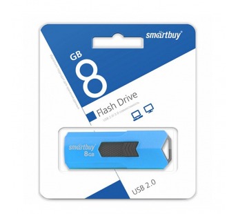Флеш-накопитель USB 8GB Smart Buy Stream синий#2099589