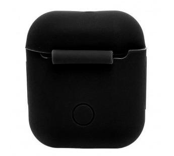 Чехол - силиконовый, тонкий для кейса Apple AirPods/AirPods 2 (black)#187060