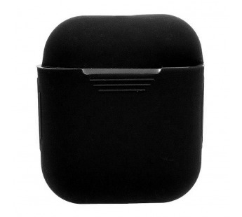 Чехол - силиконовый, тонкий для кейса Apple AirPods/AirPods 2 (black)#187058