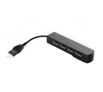 USB HUB RITMIX CR-2406, черный, USB 2.0, 4 порта (1/80)#187236