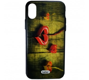 Чехол-накладка для iPhone X Boter Сердечки#187939