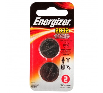 Элемент питания ENERGIZER CR 2032 Lithium (2бл) (20/200)#191865