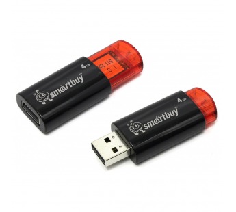 Флеш-накопитель USB 4GB Smart Buy Click чёрный#1694584