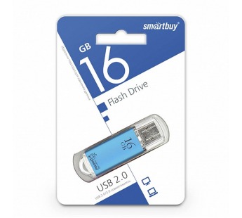 Флеш-накопитель USB 16Gb Smart Buy V-Cut (blue)#1721159