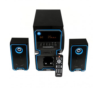 Колонки Dialog Progressive AP-222B BLACK - 2.1, 30W+2*15W RMS, Bluetooth, USB+SD reader#196129