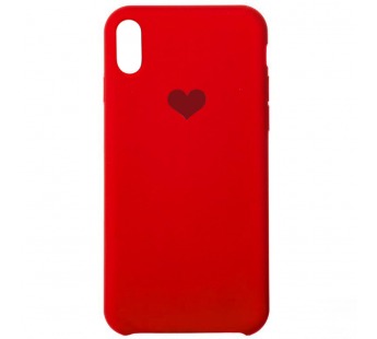 Чехол-накладка - Soft Touch Love для Apple iPhone XS Max (red)#198657
