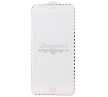 Защитное стекло Full Screen - для Apple iPhone 6 Plus/6S Plus Diamond (white/gold)#198542