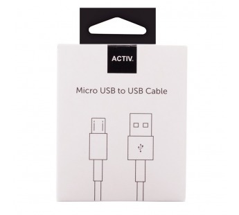 Кабель USB - micro USB Activ Clean Line 100 см. (white)#1997367