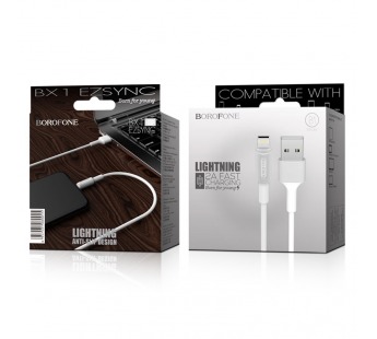 Кабель USB - Apple lightning Borofone BX1 EzSync (black)#1982483
