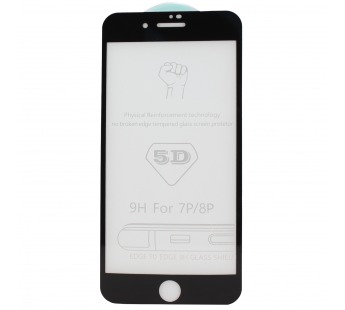 Защитное стекло 5D iPhone 6 Plus (черный) тех.упаковка#203929
