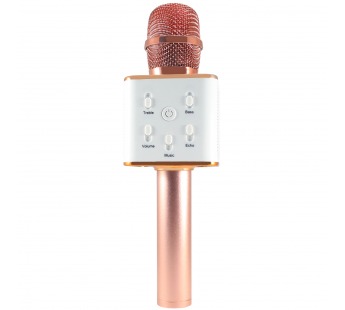 Беспроводной караоке микрофон Q7 (розовый)#206188
