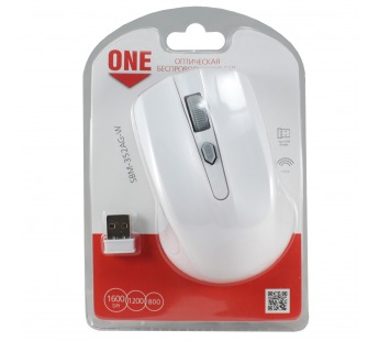 Мышь беспроводная Smart Buy ONE 352, белая#205897