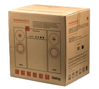 Колонки Dialog Progressive AP-250 BLACK - 2.1, 50W+2*15W RMS, Караоке, Bluetooth, FM+USB+SD, Опт.вх.#2027328