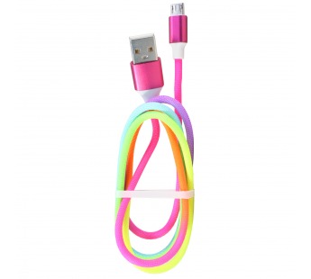 Кабель USB - micro USB Kurato RR-M220, 100 см (rainbow)#211338