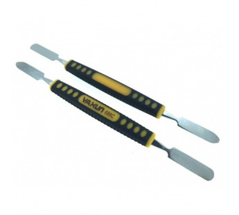 Лопатка двухсторонняя YAXUN YX-688С с резиновой ручкой (150мм)#212226