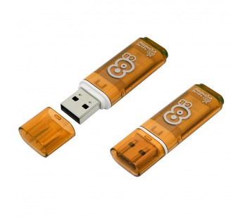 Флеш-накопитель USB 8GB Smart Buy Glossy series orange#711160