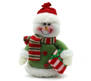 Игрушка новогодняя №37340 Снеговик с подарком (маленький)#214374