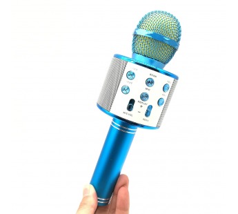 Беспроводной караоке микрофон WSTER WS-858 (голубой)#215822