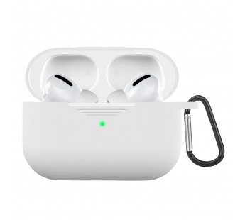 Чехол - силиконовый для кейса Apple AirPods Pro (white)#216650