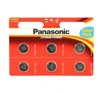 Элемент питания PANASONIC Power Cells CR2016 BL6 (120/600)#216362