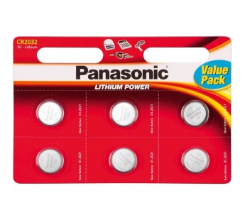 Элемент питания PANASONIC Power Cells CR2032 BL6 (120/600)#216360