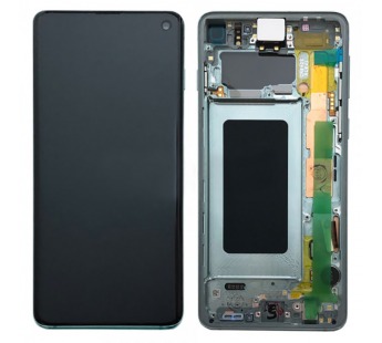 Дисплей для Samsung G973F (S10) модуль Зеленый - Ориг#444537