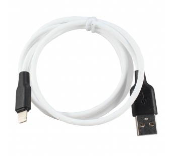 Кабель USB - Apple lightning Hoco X21 Silicone (white/black)#218885