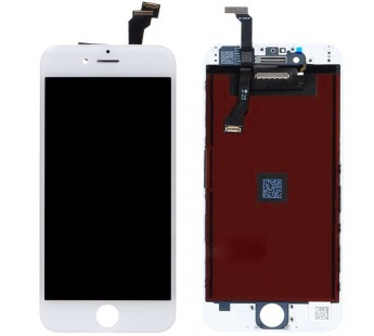 Дисплей для iPhone 6 + тачскрин белый с рамкой AAA (copy LCD)#234811