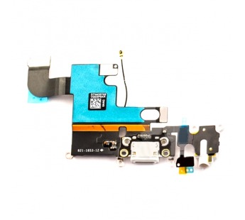 Шлейф для iPhone 6 + разъем зарядки + разъем гарнитуры + микрофон (белый)#235130