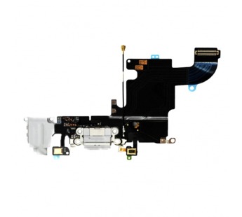 Шлейф для iPhone 6S + разъем зарядки + разъем гарнитуры + микрофон (серый)#235082