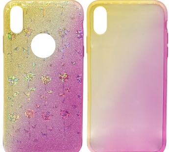 Чехол-накладка Case Rainbow на iPhone X/XS Ombre flowers#1828401