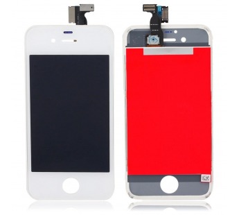 Дисплей для iPhone 4 + тачскрин белый с рамкой AAA#1856746