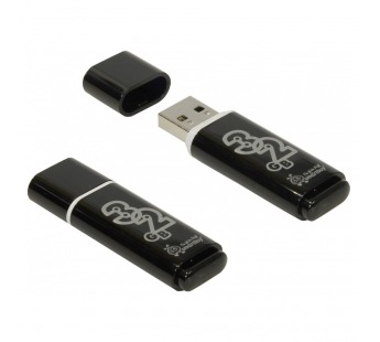 Флеш-накопитель USB 32GB Smart Buy Glossy чёрный#700097