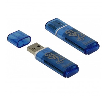 Флеш-накопитель USB 32GB Smart Buy Glossy синий#2106760