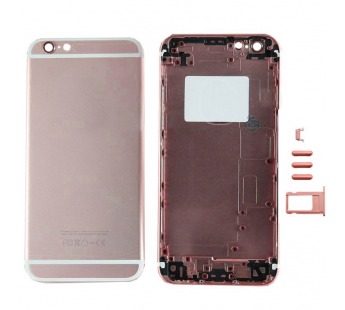 Задняя крышка для iPhone 6S (розовое золото) класс AAA#270499