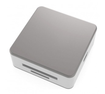 Картридер RITMIX CR-2051, серебро/белый, USB 2.0, SD, microSD, Memory Stick, Memory Stick Micro (1/80)#221742