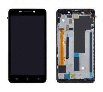 Дисплей для Lenovo A5000 в рамке + тачскрин (черный) ориг#416094