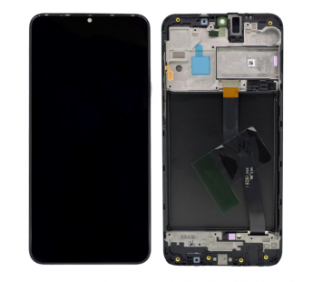 Дисплей для Samsung A105F/M105F Galaxy A10/M10 в рамке + тачскрин (черный) ОРИГ100%#259601