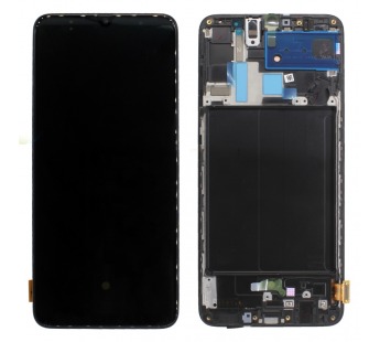 Дисплей для Samsung A705F Galaxy A70 в рамке + тачскрин (черный) ОРИГ100%#255120
