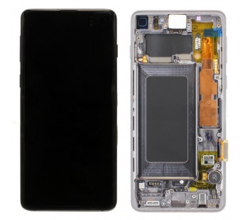 Дисплей для Samsung G973F Galaxy S10 + тачскрин + рамка (черный) ОРИГ100%#249936